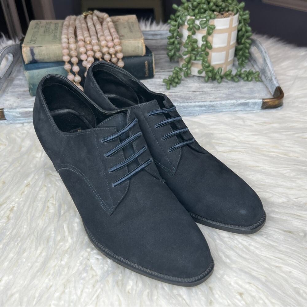 Aerosoles | Retro Heeled Oxfords | Black Suede | Size 9